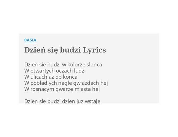 Dzień się budzi pl Lyrics [Basia]