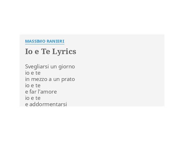 E svegliarsi in un giorno it Lyrics [Paolo Rustichelli]