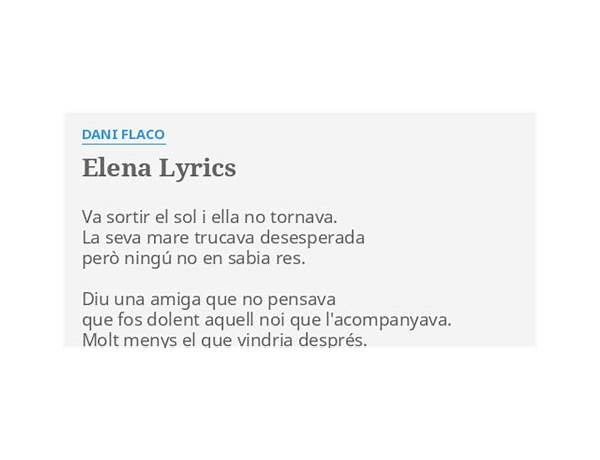 Elena ca Lyrics [Dani flaco]