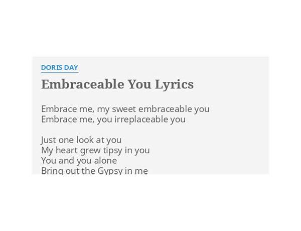 Embraceable You en Lyrics [Engelbert Humperdinck]