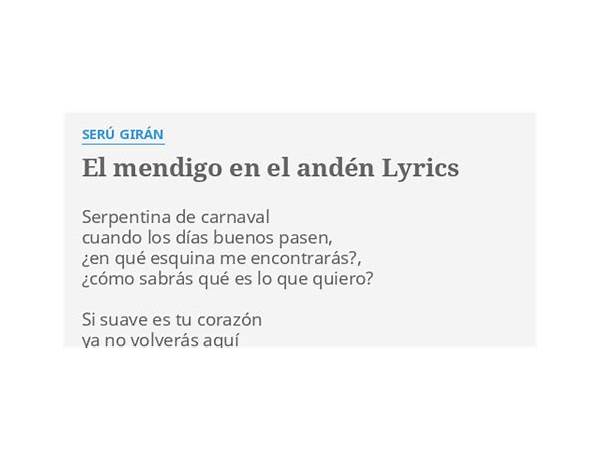 En el anden es Lyrics [Taxi (Spanish)]