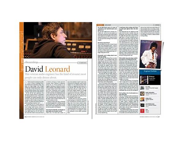 Engineer: David Leonard, musical term