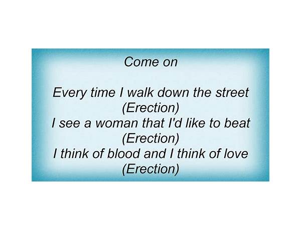 Erection en Lyrics [Christian Death]