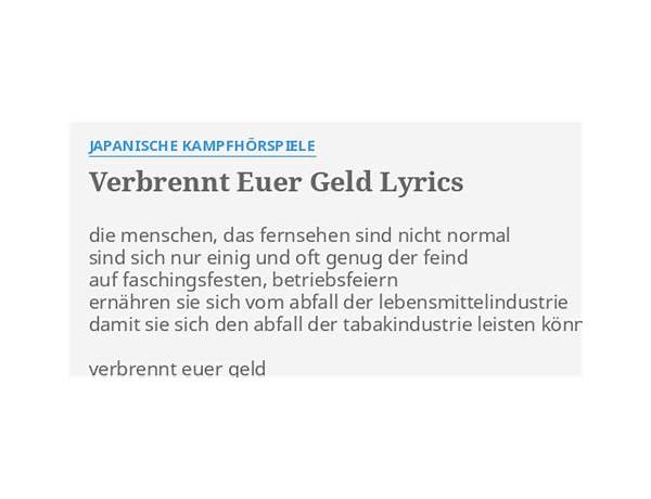 Euer Geld de Lyrics [David Floyd]