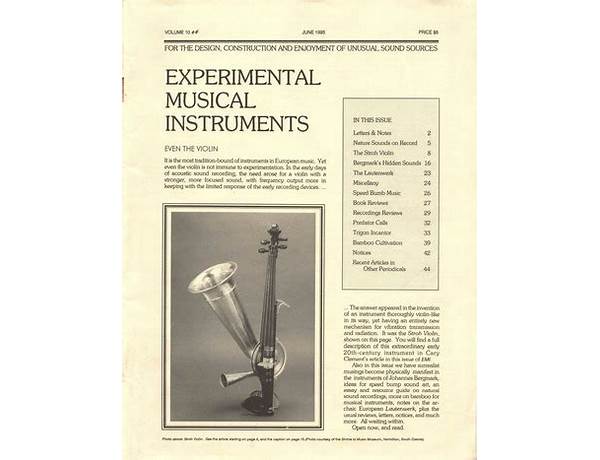 Experimental, musical term