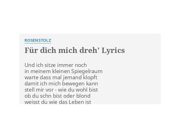 Für dich mich dreh\' de Lyrics [Rosenstolz]