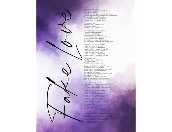 Fake Love fa Lyrics [EpiCure]