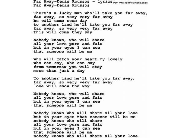 Far away en Lyrics [Aybee]