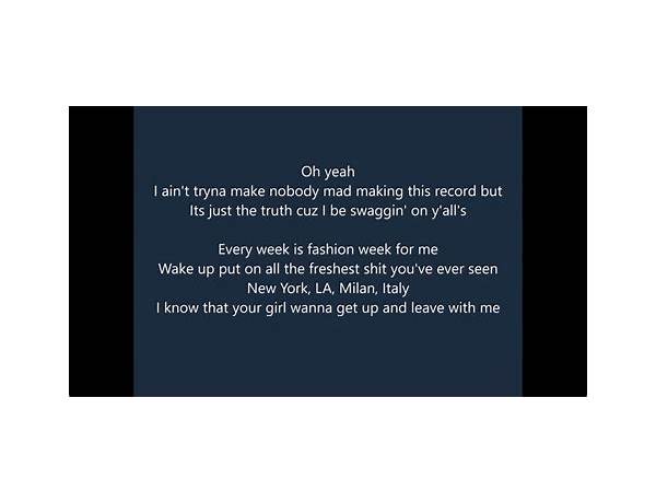 Fashion Week fr Lyrics [Yaro]