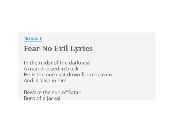 Fear No Evil en Lyrics [Ayoza]