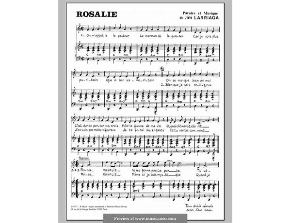 Featuring: Rosalie, musical term