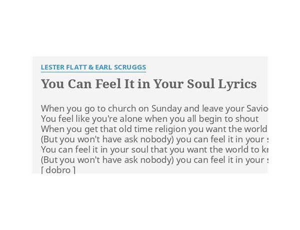 Feel your soul en Lyrics [Savi Kaboo]