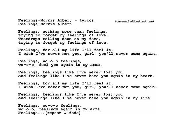Feelings en Lyrics [Daniel Schuhmacher]