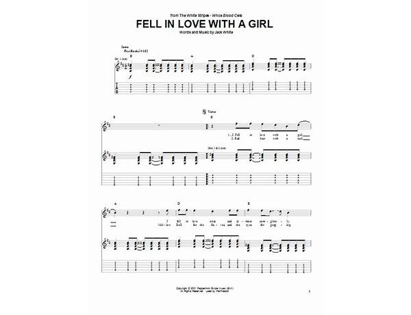 Fell in Love with a Girl en Lyrics [The White Stripes]