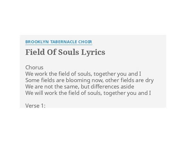 Field Of Souls en Lyrics [Wayne Watson]