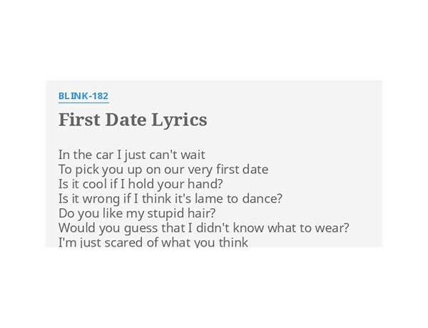 First Date en Lyrics [Tabi Terusiak]