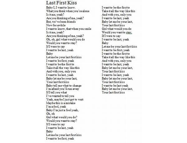 First Kiss en Lyrics [Chanté Moore]