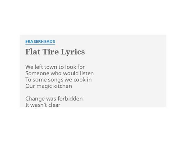 Flat Tire en Lyrics [Eraserheads]