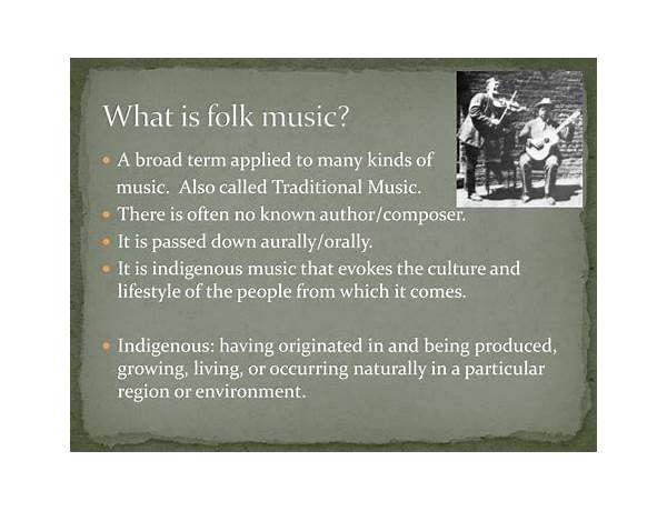 Folk, musical term
