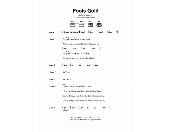 Fool\'s Gold en Lyrics [Bri Ariel]