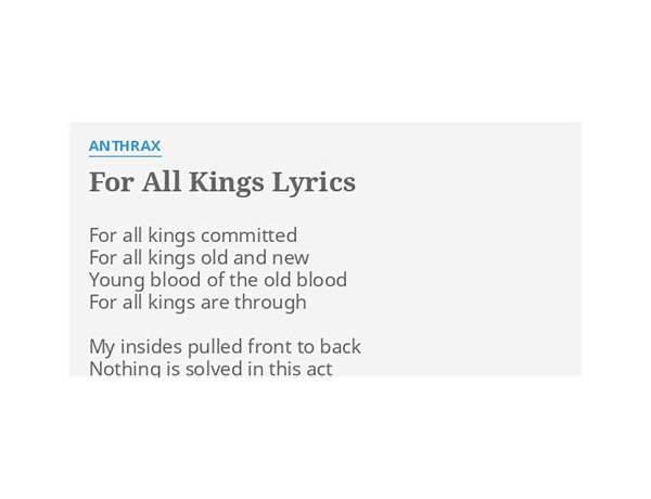 For All Kings en Lyrics [Anthrax]