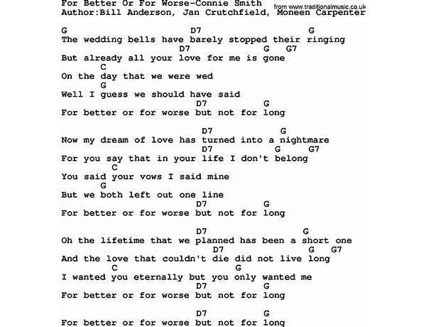 For Better or Worse en Lyrics [Maron]