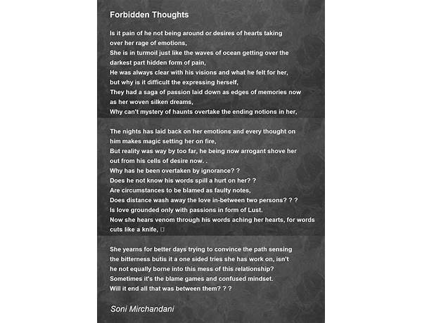 Forbidden Thoughts en Lyrics [Airdash]