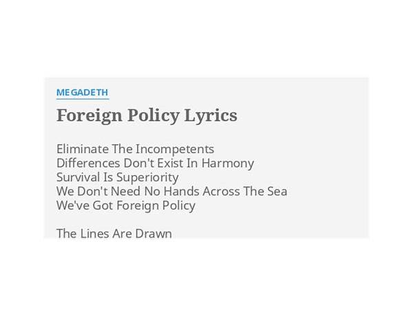 Foreign Policy en Lyrics [Megadeth]