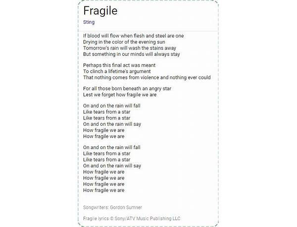 Fragile en Lyrics [Lîl Wålt]