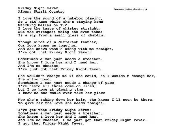 Friday Night en Lyrics [Los Lonely Boys]