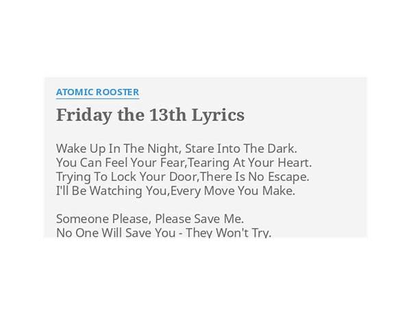 Friday the 13th en Lyrics [OctoberXXXI]