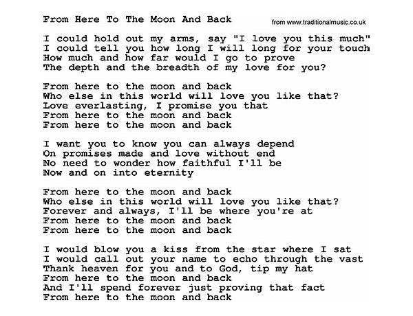 From Here to the Moon and Back en Lyrics [Dolly Parton]