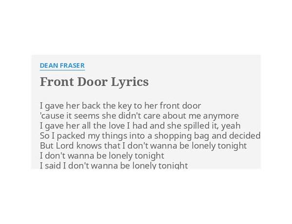 Front door en Lyrics [Tarrus Riley]