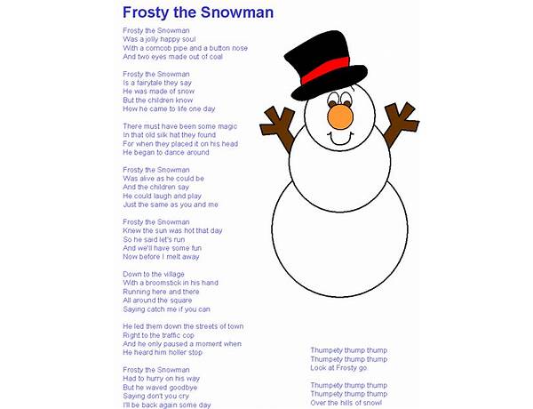 Frosty the Snowman en Lyrics [Barney]