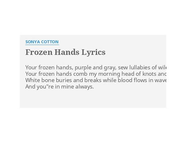 Frozen Hands en Lyrics [Hello Noon]