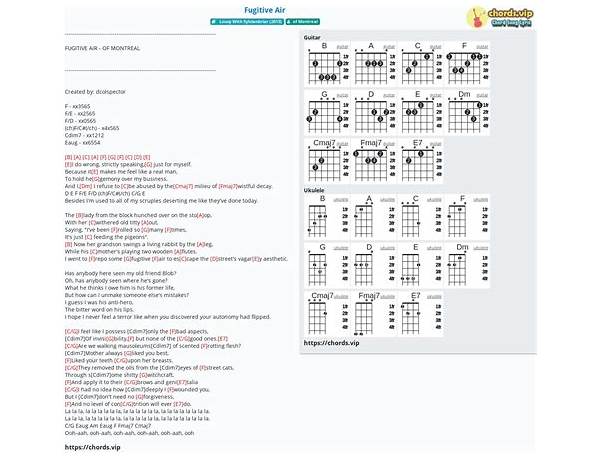Fugitive Air en Lyrics [​of Montreal]