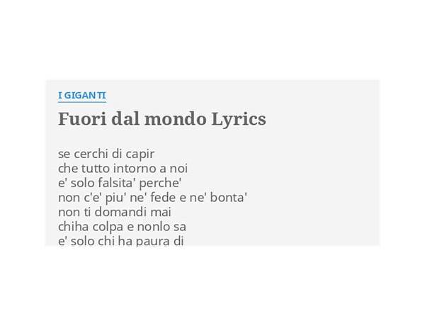 Fuori dal mondo it Lyrics [Bugo]