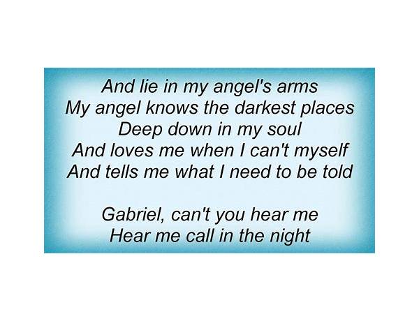 Gabriel en Lyrics [Luka Bloom]