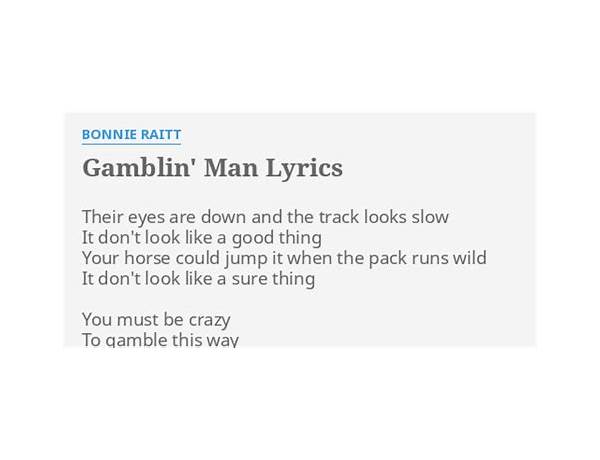 Gamblin’ Man en Lyrics [Marvin Rainwater]