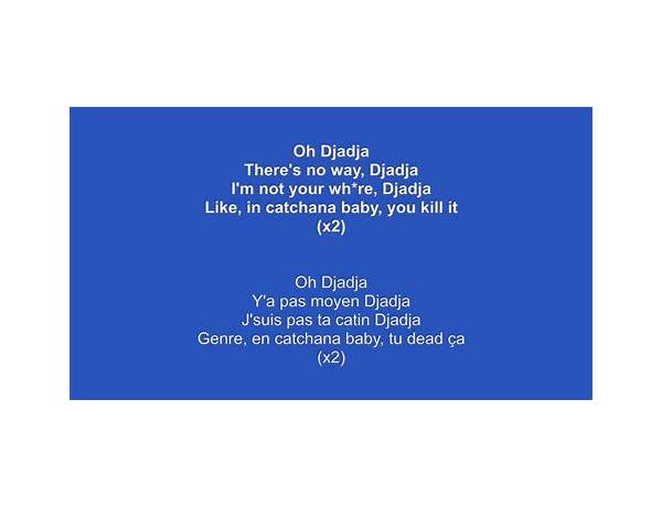 Ganja fr Lyrics [Djadja & Dinaz]