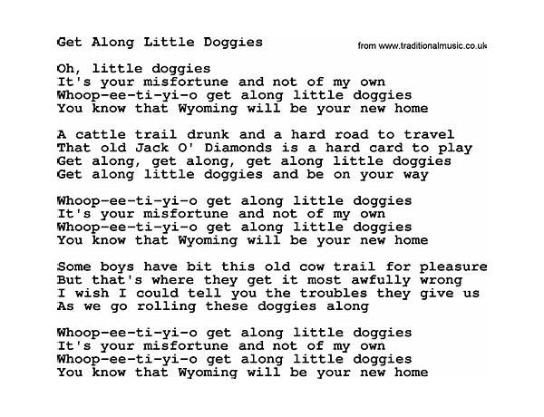 Get Along Little Doggies en Lyrics [Woody Guthrie]