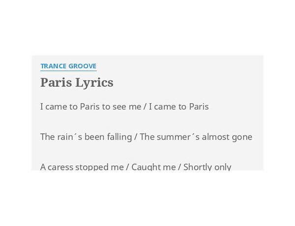 Get me to Paris en Lyrics [Tiitan]