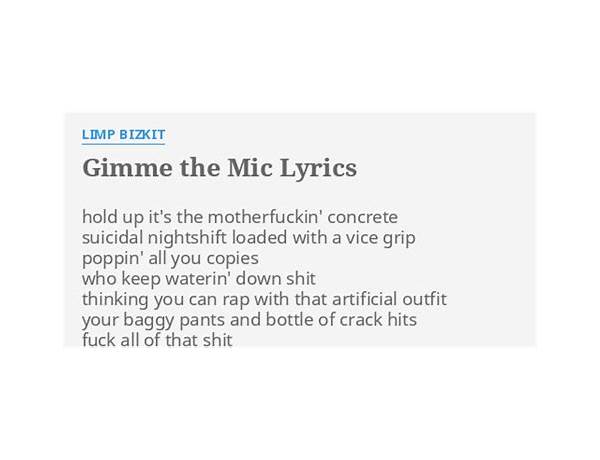 Gimme the Mic en Lyrics [Jake Morse]