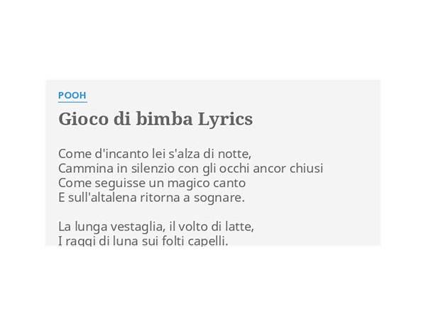 Gioco di bimba it Lyrics [Le Orme]