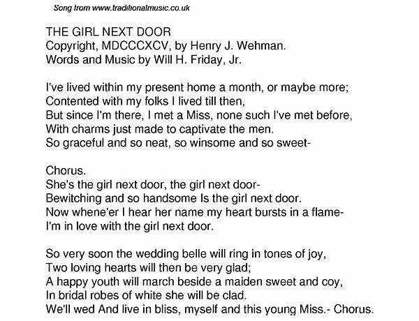 Girl Next Door en Lyrics [Julie Roberts]