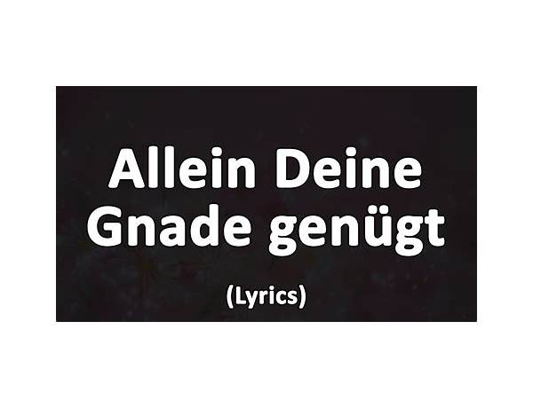 Gnade allein de Lyrics [Miroslav Chrobak]