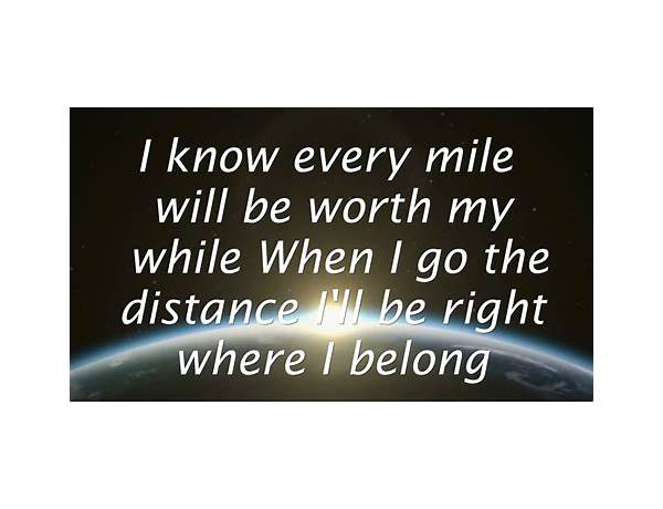 Go the Distance en Lyrics [Matty Mullins]