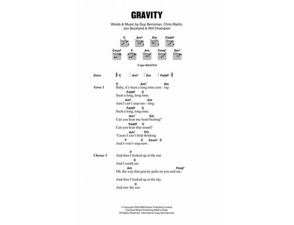 Gravity en Lyrics [Nikki Flores]