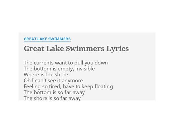 Great Lake Swimmers en Lyrics [Great Lake Swimmers]