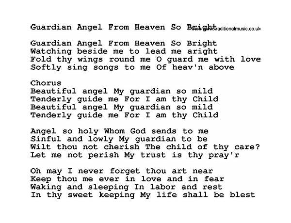 Guardian Angel en Lyrics [Drafi Deutscher]